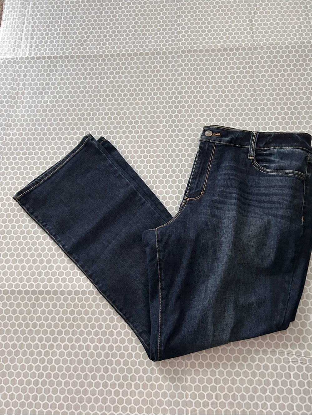 Arizona Straight-Leg Dark Indigo Jeans Size 19 Short